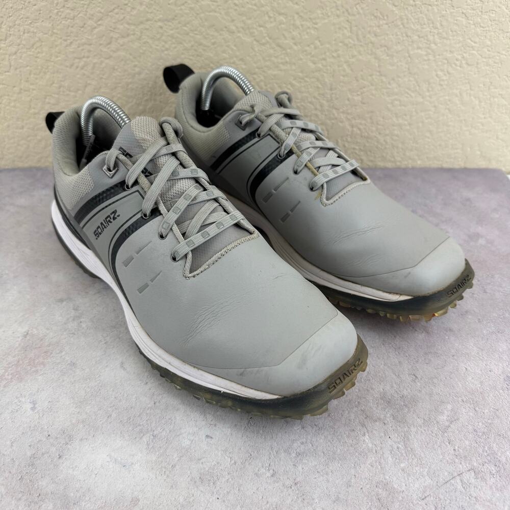 SQAIRZ Speed Golf Low Top Gray Spikes Sneaker Shoes Sz 10 Waterproof Comfy